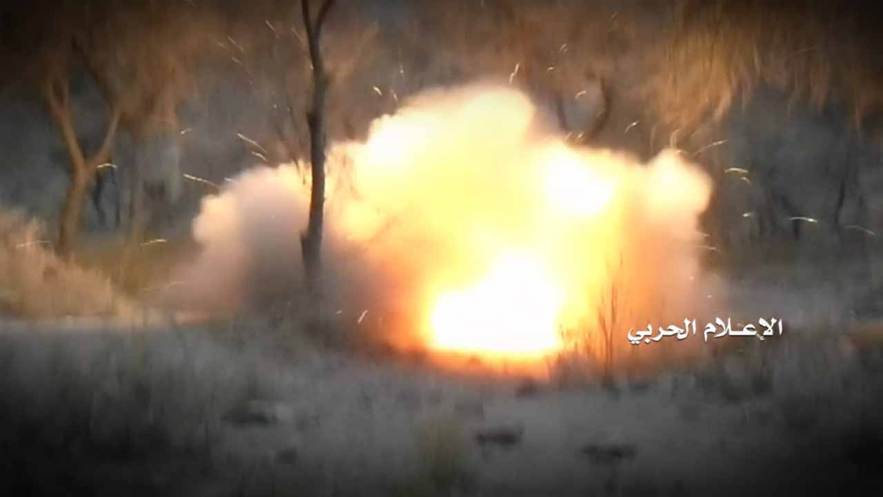 الضالع – إطلاق صاروخين من نوع زلزال1 على تجمعات للمرتزقة في جبهة دمت