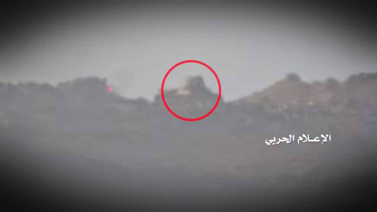 الضالع – تدمير دبابة تابعة للمنافقين بصاروخ موجه في اطراف دمت