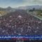 خروج جماهيري حاشد في العاصمة صنعاء في مسيرة: “معكم حتى النصر والأمريكي لن يوقفنا”